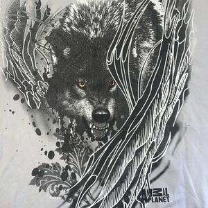VINTAGE Animal Planet Wolf Shirt Men's 2XL 2009 Graphic‎ Casual Nature Animals
